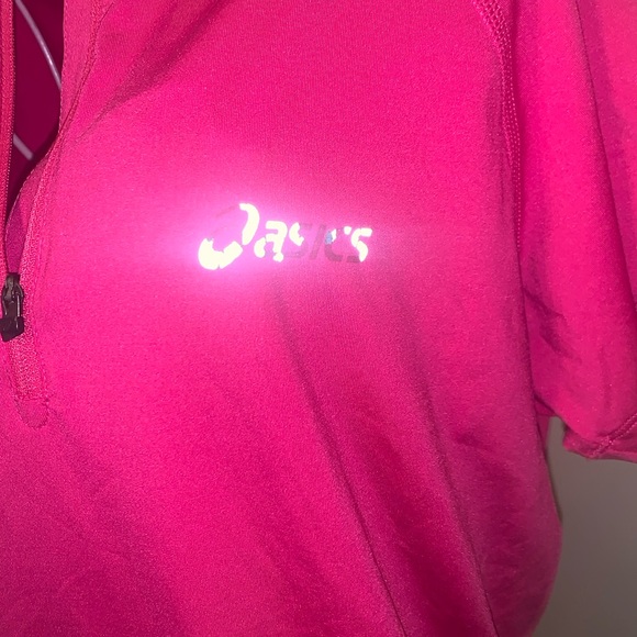 -🎄Women's ASICS Golf Pink Zipper Front S/S Shirt-Small AS IS - Picture 5 of 10